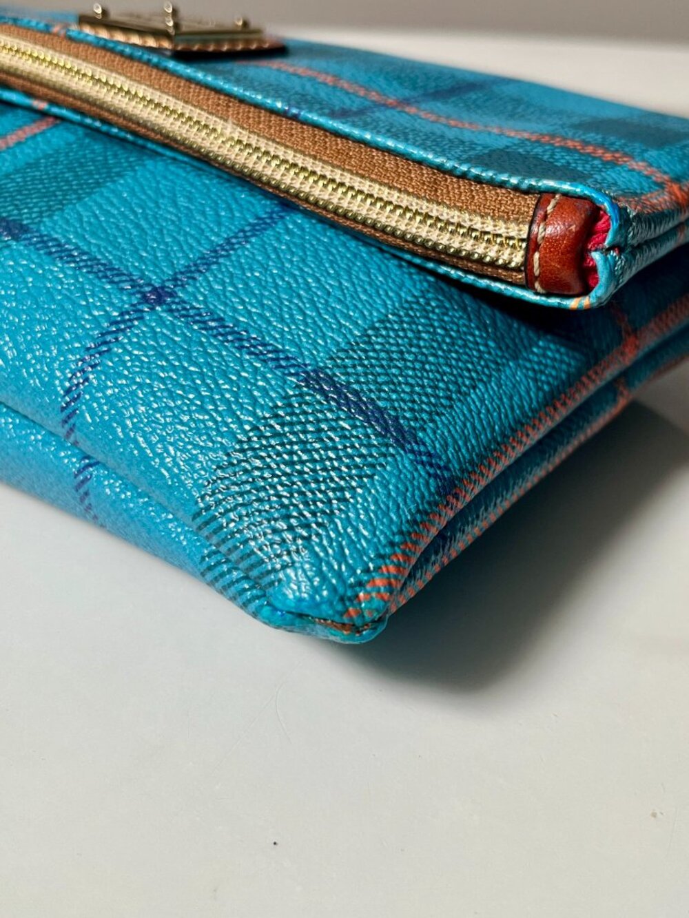 Dooney & Bourke Tiverton Blue Tartan Plaid Crossbody Tassel Bag + COA - Picture 10 of 15